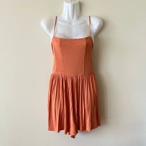 H&M spaghetti strap romper orange womens size medium